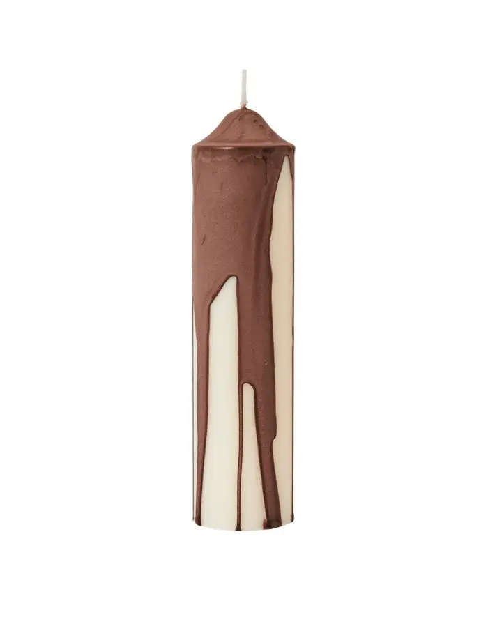 Stumpenkerze Dryp 20cm I Dark Chocolate