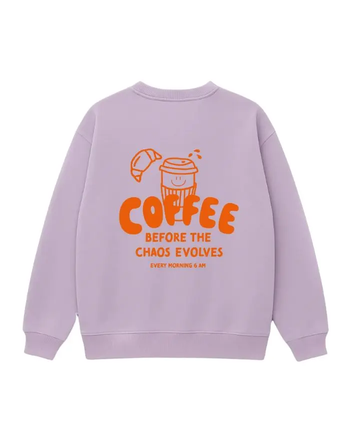 Sweatshirt Coffee I Flieder
