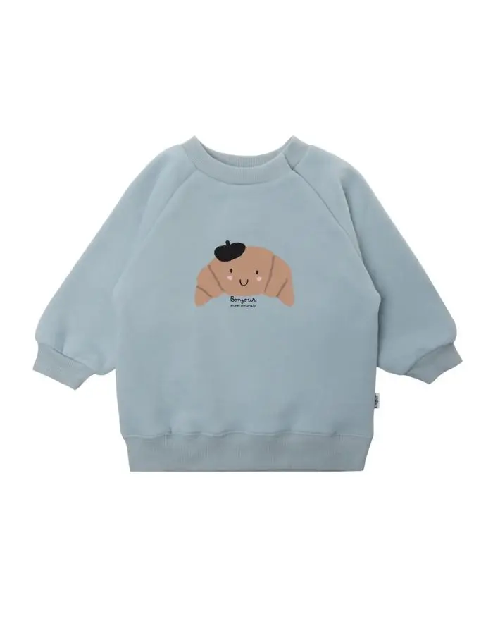 Sweatshirt Hellblau I Croissant