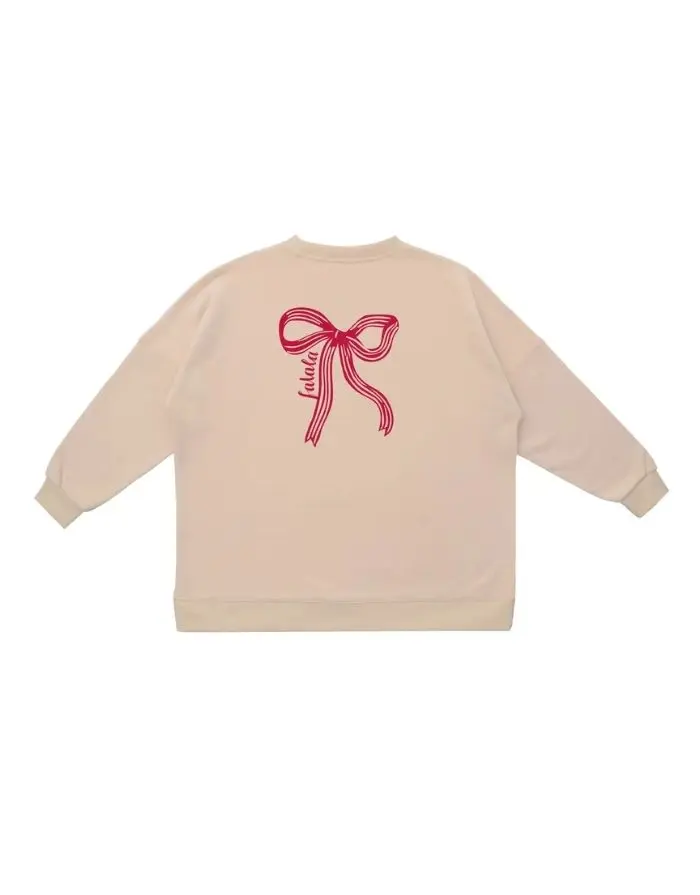 Sweatshirt Schleife I Beige