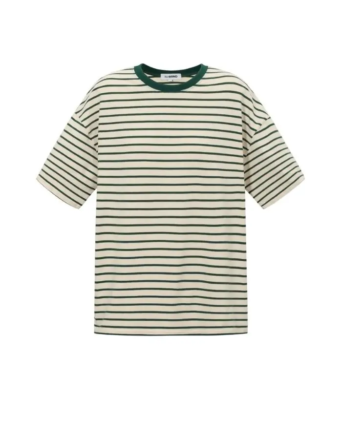 T-Shirt Blocked Striped Tee I Green
