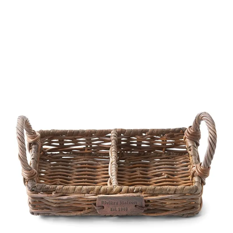 Tablett Handgeflochtenes Rattan mit 2-Fächern – Soap Tray | Rivièra Maison