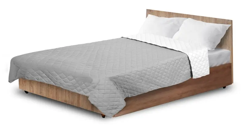 Tagesdecke ultraschallgesteppt 200 x 220 cm szaro-weiß
