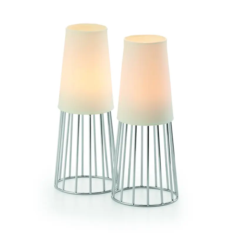 Teelichthalter aus verchromtem Stahl & Glas modernes Laternen-Design windgeschützter Lichtschein – Lighthouse | Philippi