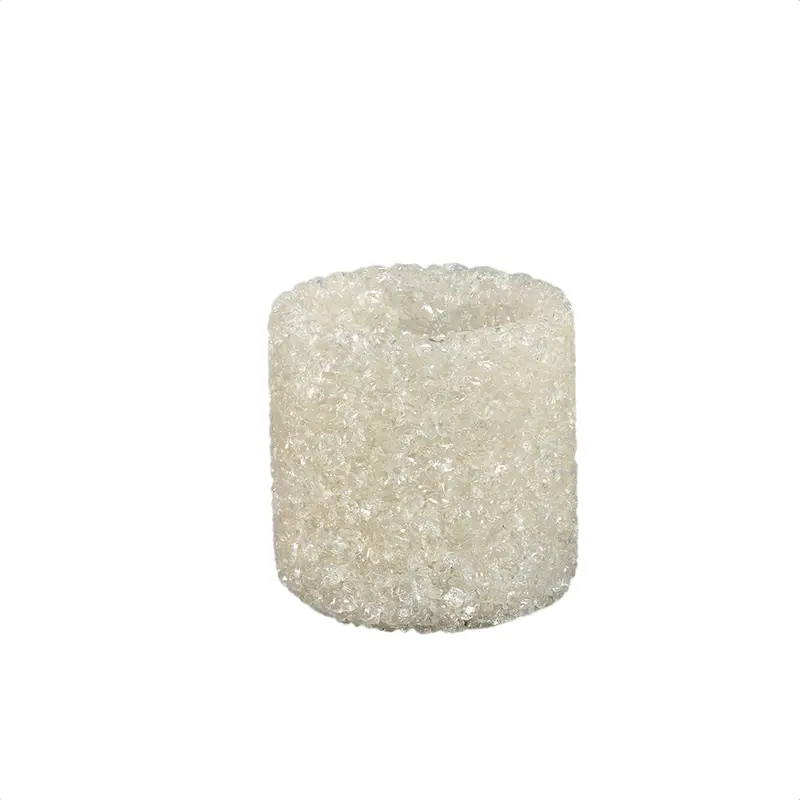 Teelichthalter – Glas Material, Creme Ton, Kristall Design, M – Marsella | PTMD