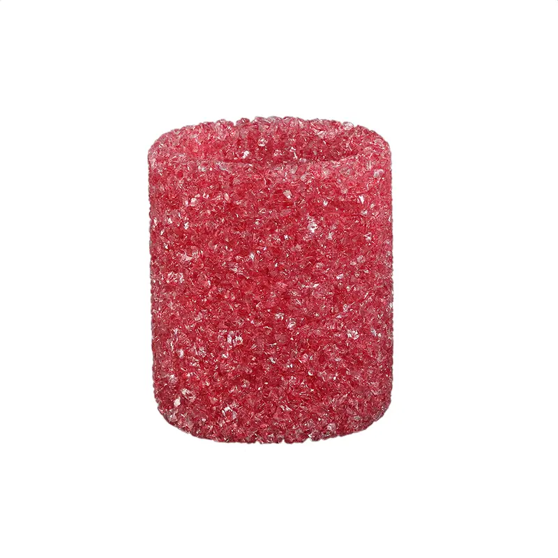 Teelichthalter – Glas Material, Dunkelrosa Ton, Kristall Design, L – Marsella | PTMD