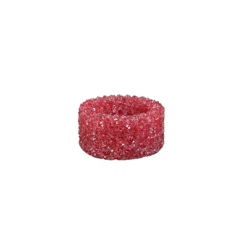 Teelichthalter – Glas Material, Dunkelrosa Ton, Kristall Design, S – Marsella | PTMD