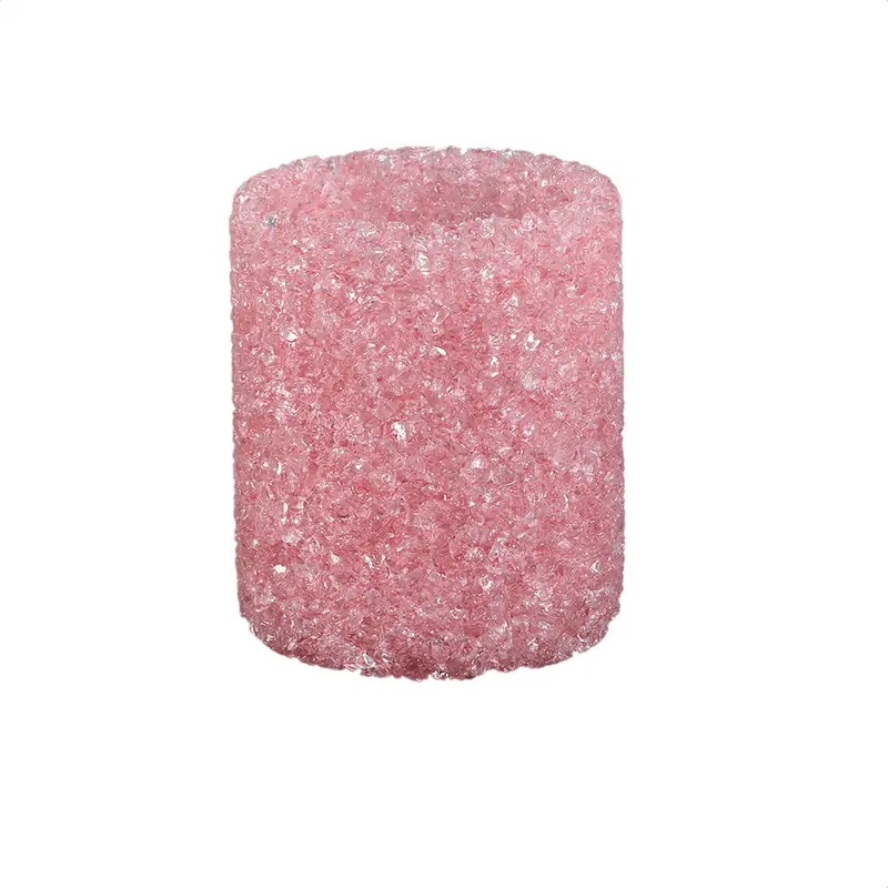 Teelichthalter – Glas Material, Hellrosa Ton, Kristall Design, L – Marsella | PTMD