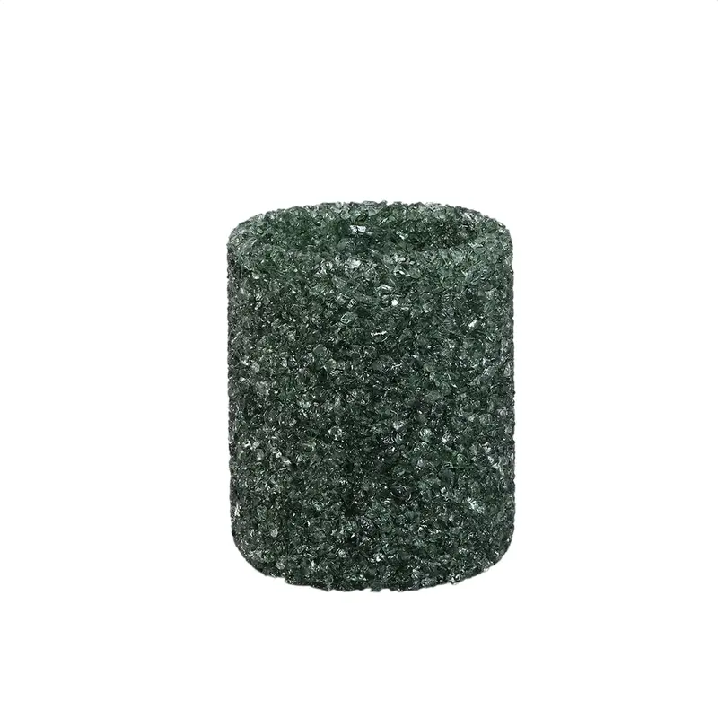 Teelichthalter – Glas Material, Petrol Ton, Kristall Design, L – Marsella | PTMD