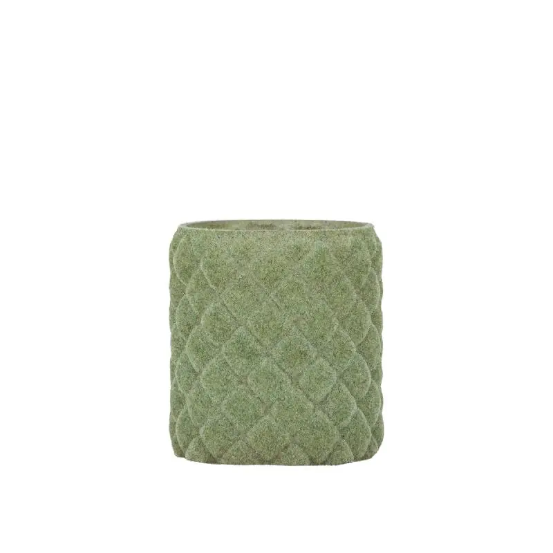 Teelichthalter – Glas Material, Rauten Design, Beflockte Oberfläche - Amella | PTMD