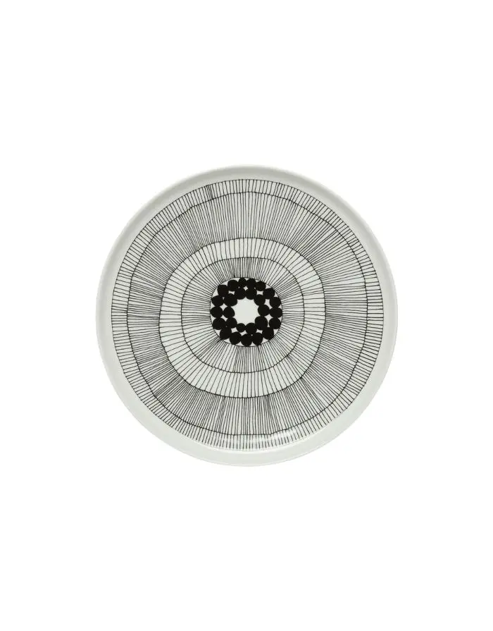 Teller Oiva/Siirtolapuutarha ø25cm I Schwarz/Weiß