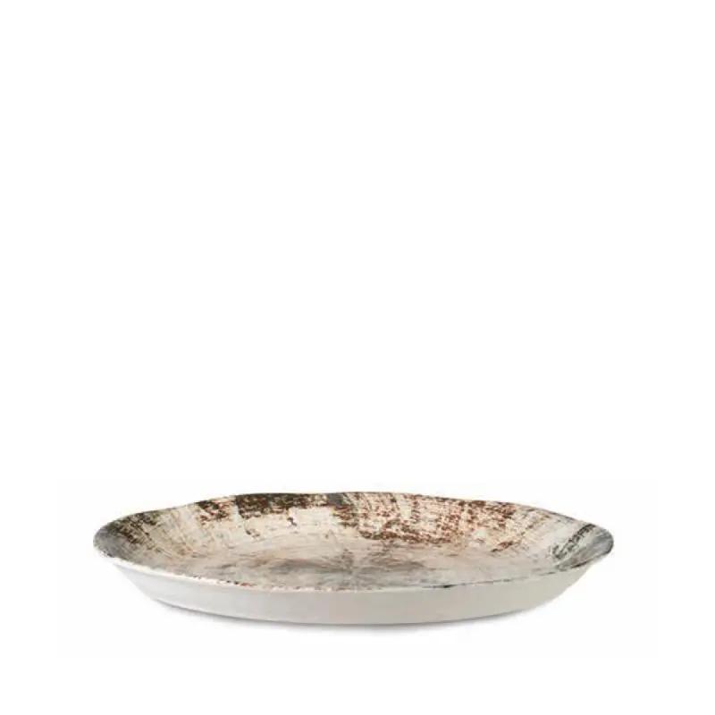 Teller – Weißes Porzellan, Ovale Form, Gemischtes Design, 36 cm - Kaylaa | PTMD