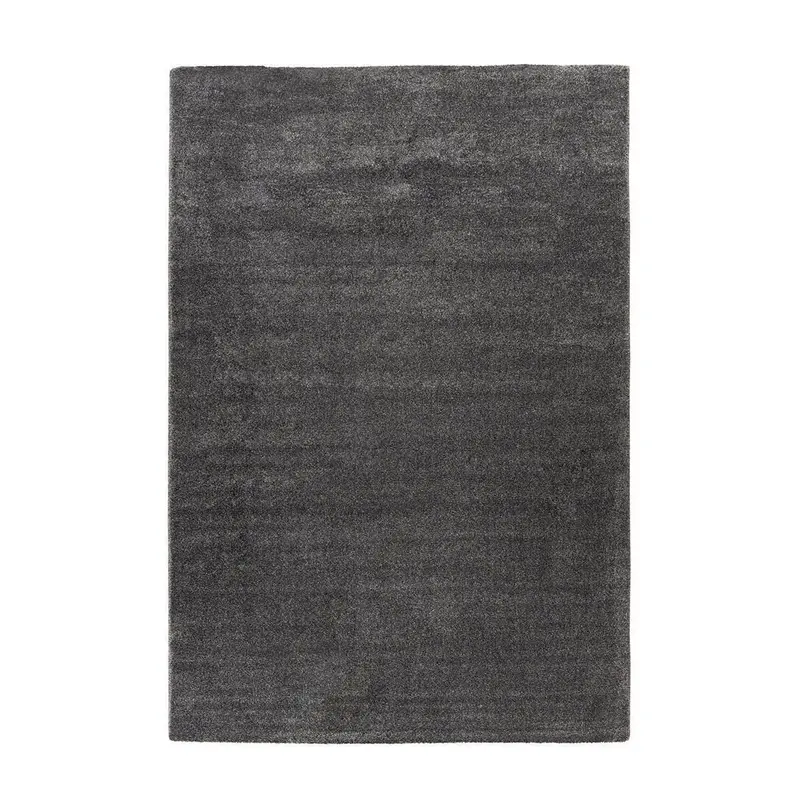 Teppich – Anthrazit Farbe, Kurzflor Material, Weiche Haptik, 150 cm - Nila 125 | Kayoom