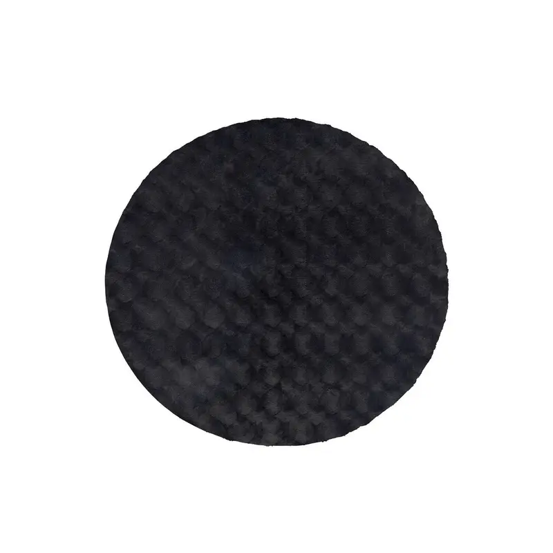 Teppich – Anthrazit Luxus, Weicher Hochflor, Baumwollmix 120 cm - Glow 825 | Kayoom