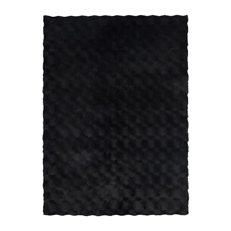 Teppich – Anthrazit Luxus, Weicher Hochflor, Baumwollmix 230 cm - Glow 825 | Kayoom