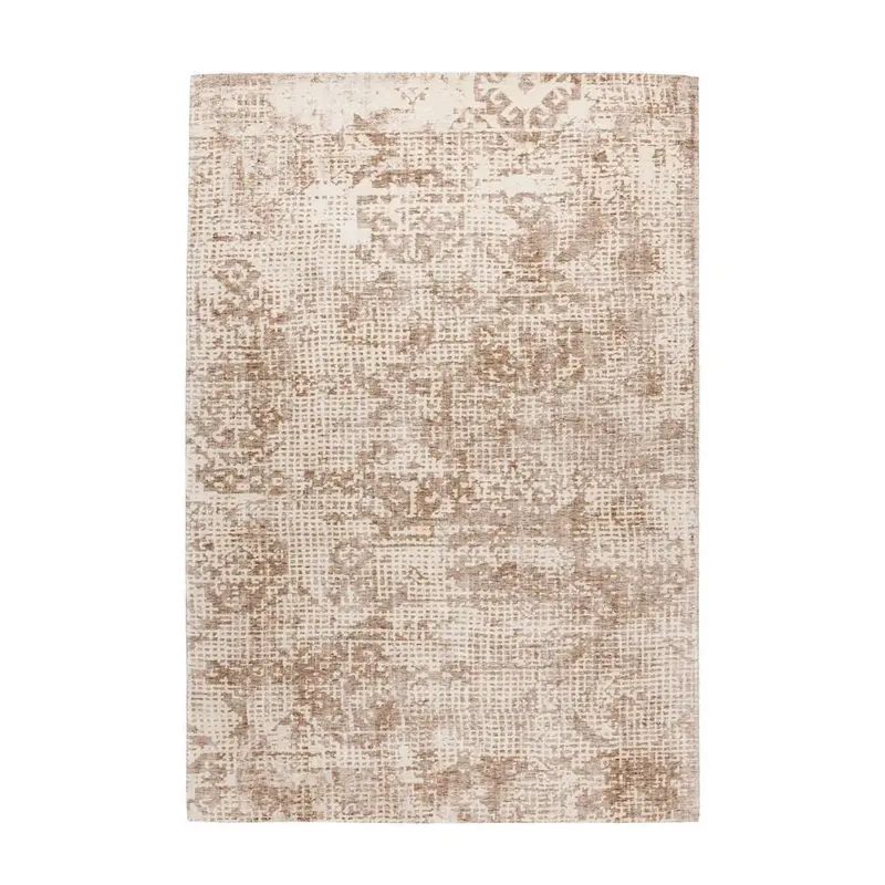 Teppich – Beige Creme, Weicher Viskoseflor, Antike Optik, 150 cm - Puerto 225 | Kayoom