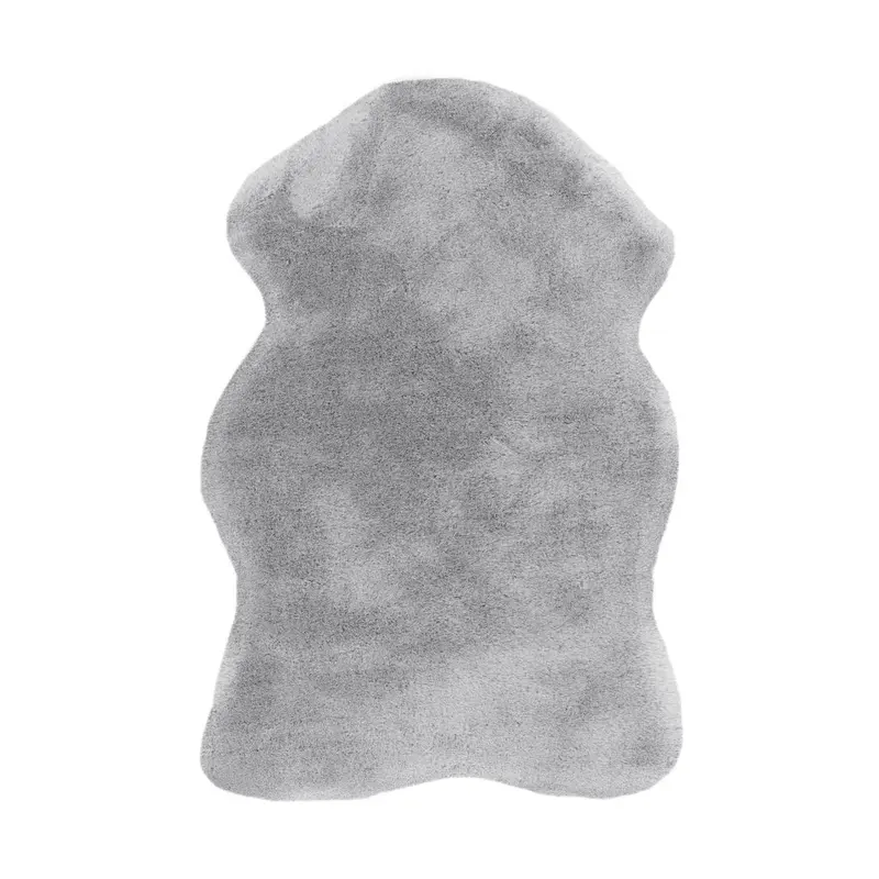 Teppich – Blaugrau Farbe, Weiche Oberfläche, Felloptik, 90 cm - Rabbit Sheepskin 225 | Kayoom