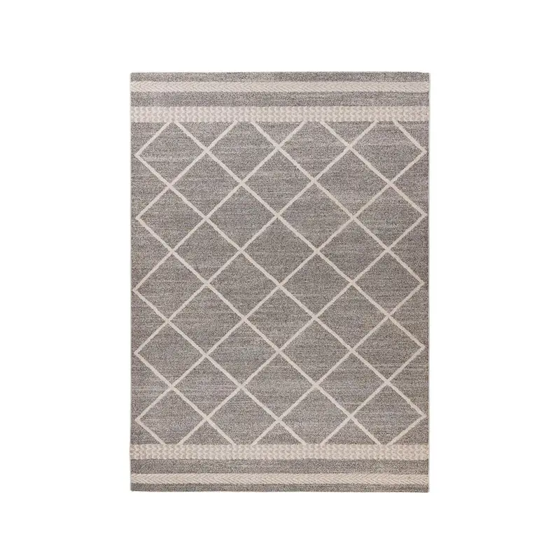 Teppich – Braun Beige, Grafisches Muster, Polypropylen 170 cm - Rhombus 225 | Kayoom