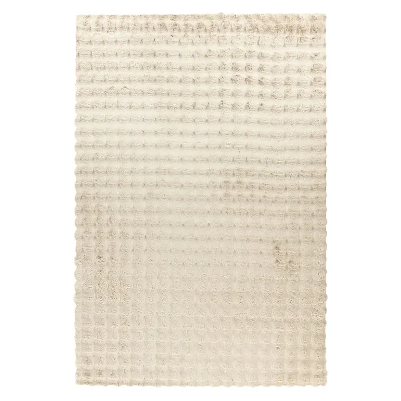Teppich – Cloud-Soft Hochflor Komfort, 3D Tiefen Design, Creme Farbe, 160 x 230 cm - Hailey 125 | Kayoom
