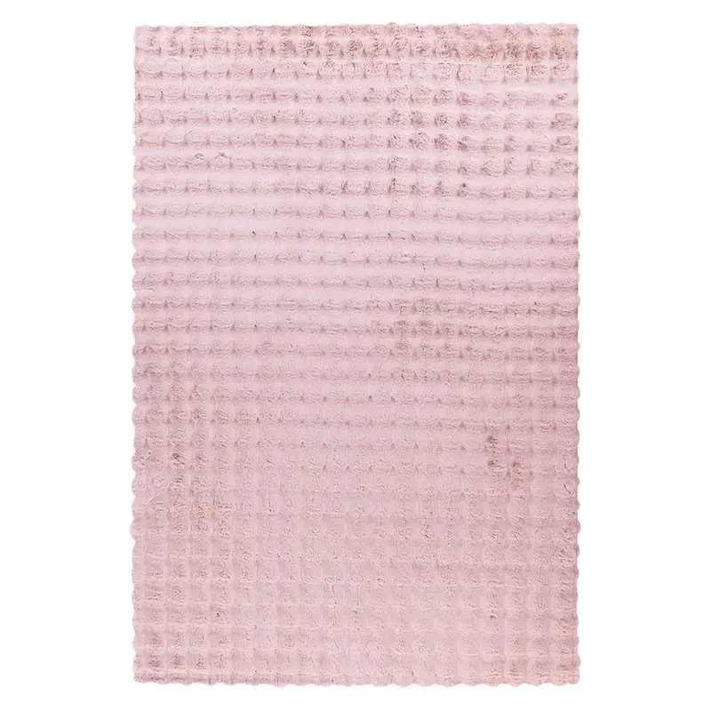 Teppich – Cloud-Soft Hochflor Komfort, 3D Tiefen Design, Rosa Farbe, 80 x 150 cm - Hailey 125 | Kayoom