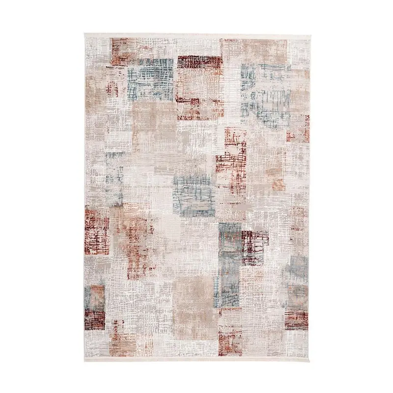 Teppich – Distressed Optik, Vintage Design, Grau Lachsrosa, 200 x 300 cm - Acropolis 425 | Kayoom