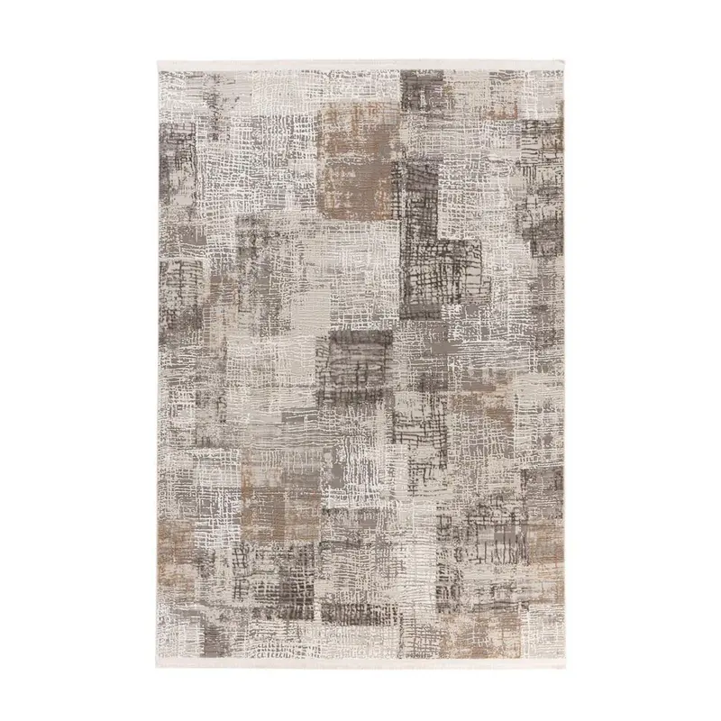 Teppich – Distressed Optik, Vintage Design, Grau Silber, 80 x 150 cm - Acropolis 425 | Kayoom