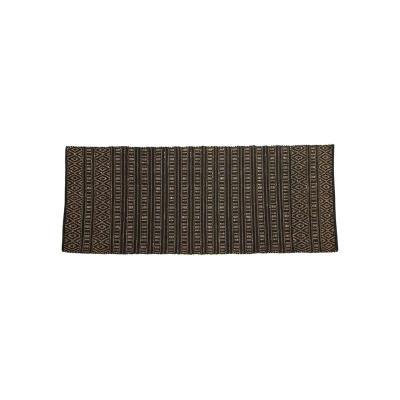 Teppich FARAH 250*100cm - Schwarz / Naturfarben