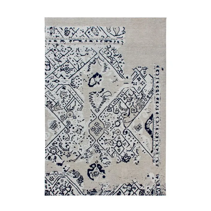 Teppich – Grau Schwarz, Jacquardgewebe, Baumwollmix 170 cm - River 120 | Kayoom