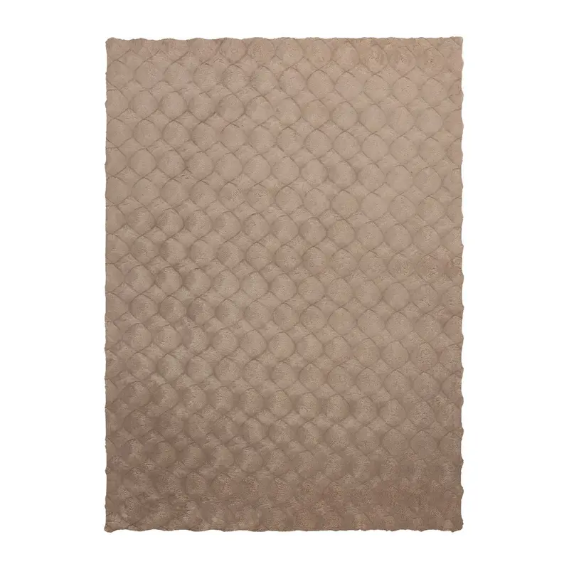 Teppich – Luxuriöser Flor, Polyester Mix, Taupe Ton 230 cm - Royal Glow 825 | Kayoom