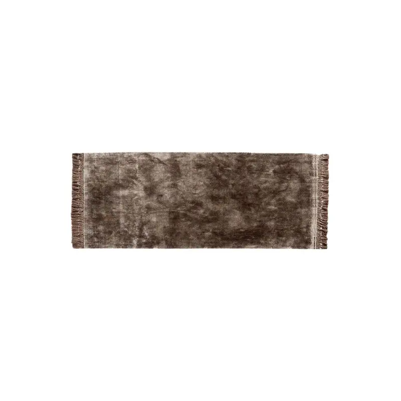 Teppich NOBLE mit Fransen 200*75cm - Braun/Grau