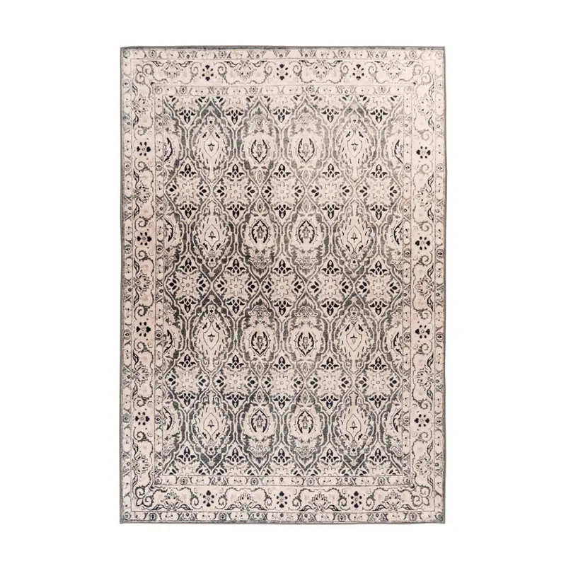 Teppich – Ornamentales Muster, Beige Farbgebung, Bordüren Design, 160 x 230 cm - Saphira 300 | Kayoom