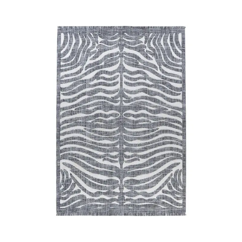 Teppich – Polyester Flor, Graue Farbgebung, Grafisches Muster 80 x 150 cm- Sarai 325 | Kayoom