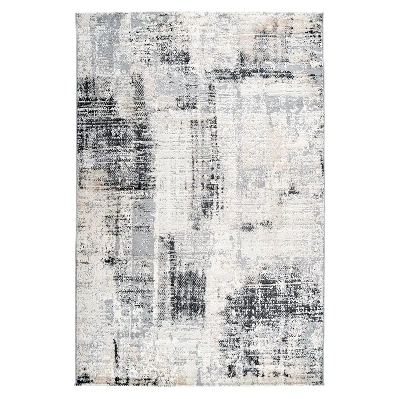Teppich – Relief Muster, Faser Mix, Grauer Ton 150 cm - Sail 700 | Kayoom