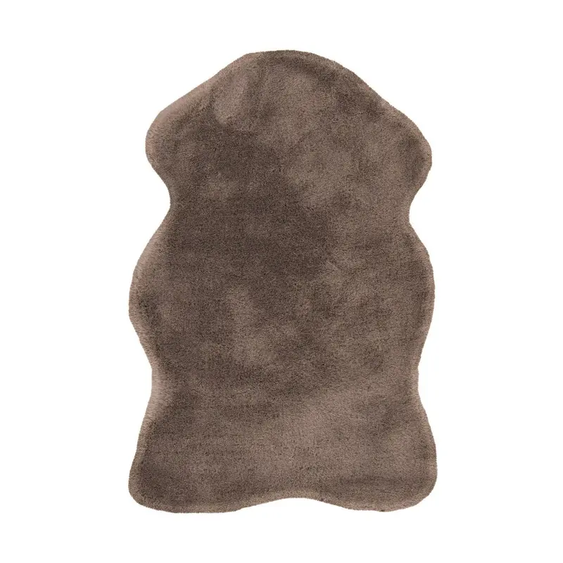 Teppich – Taupe Farbe, Weicher Flor, Felloptik 90 cm - Rabbit Light 825 | Kayoom