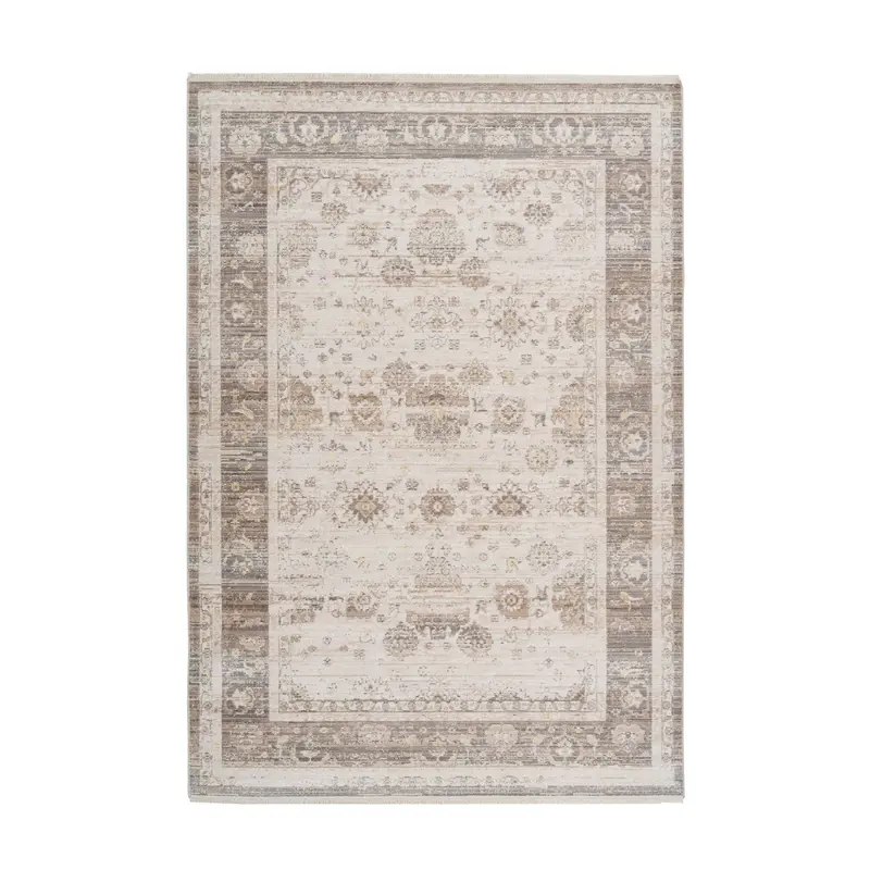 Teppich – Vintage Muster, Orientalische Ornamente, Beiger Farbton, 160 x 230 cm - Baroque 1025 | Kayoom