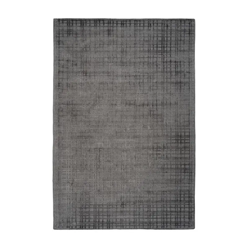Teppich – Viskose Oberfläche, 3D Effekt, Anthrazit Farbe, 80 x 150 cm - Karma 125 | Kayoom