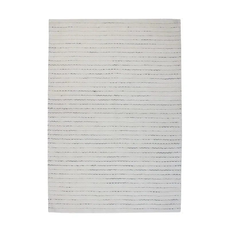 Teppich – Weiß Grau, Flachflor, Streifen-Look, 170 cm - Prime 110 | Kayoom