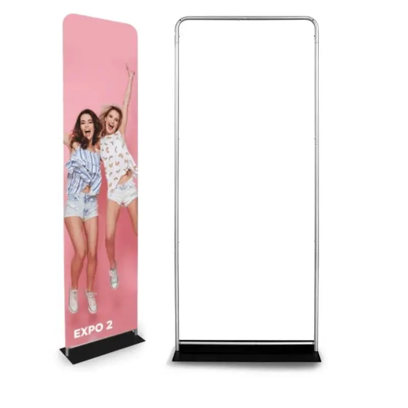 Textil-Display Atlantis Expo 90 x 230 cm mit Metallplatte