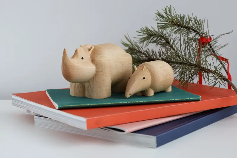 Tierfiguren "I PICCOLINI" aus Hartholz