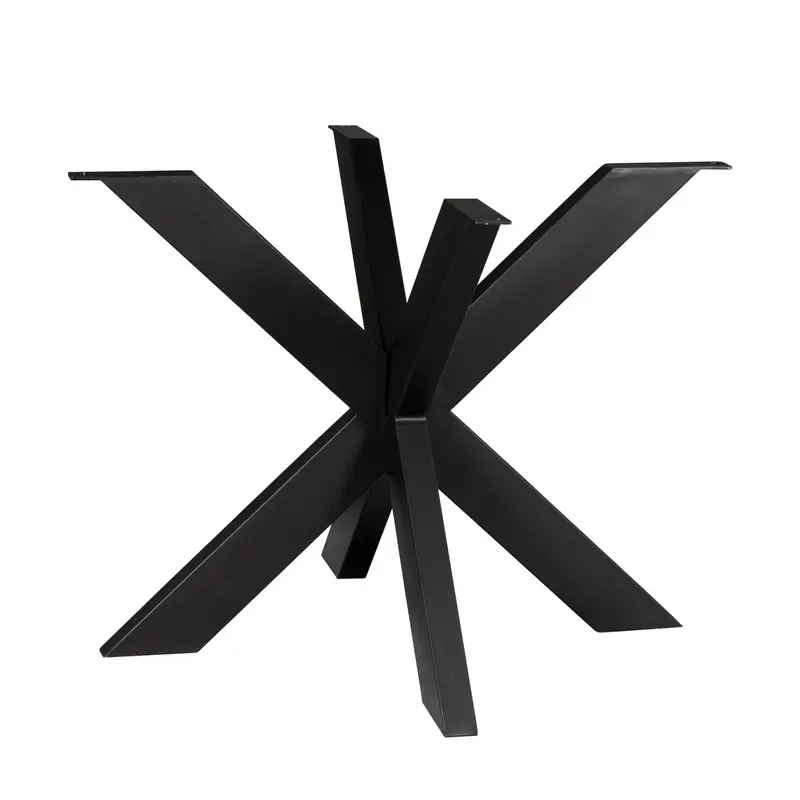 Tischgestell – Metall, Schwarze Lackierung, Modernes Matrixdesign | Starfurn