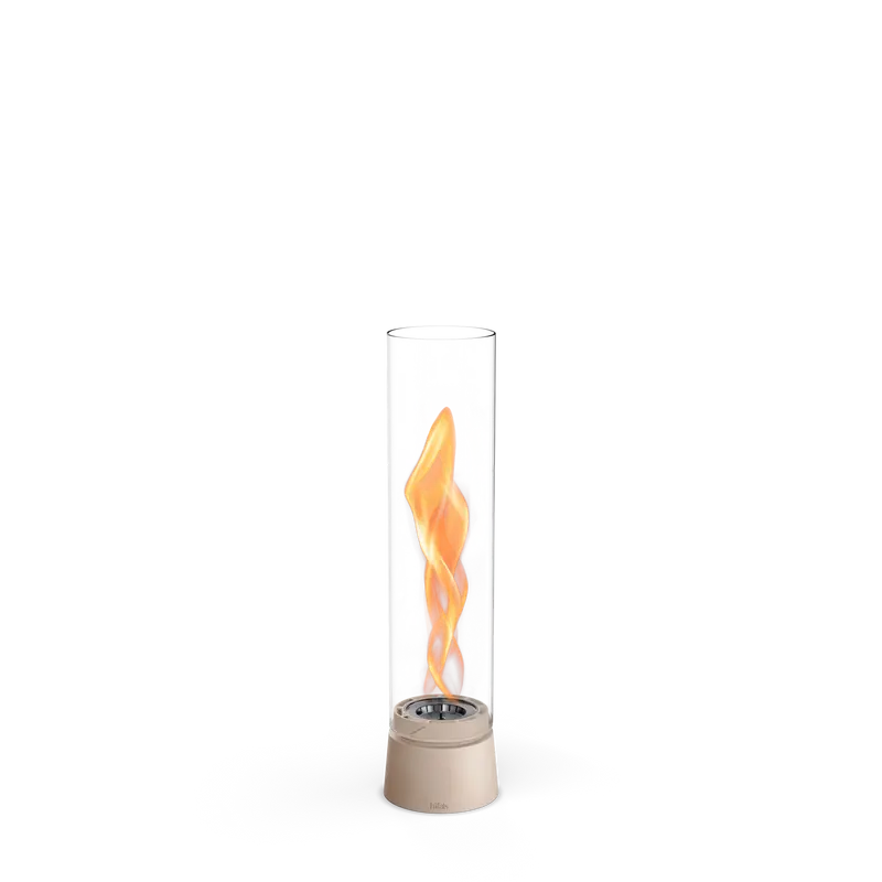 Tischkamin - Wirbel Flamme, Glas Zylinder, Stahl Gehäuse - Spin Air | höfats