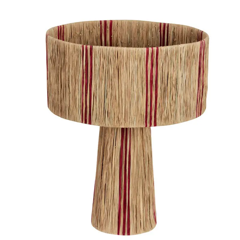 Tischlampe Stripe Ø41cm - Lila/Sandbraun
