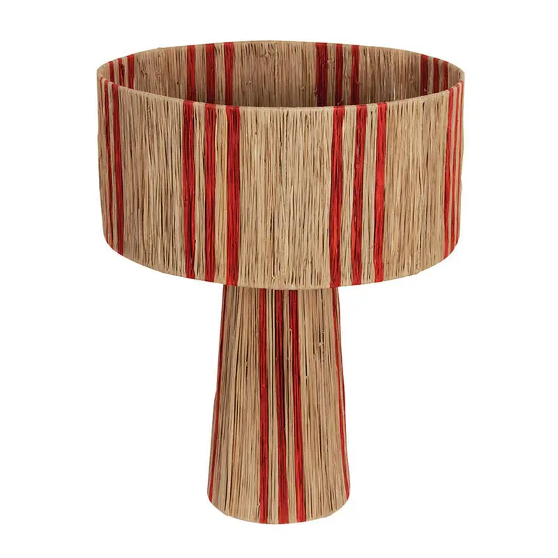 Tischlampe Stripe Ø41cm - Orange/Sandbraun