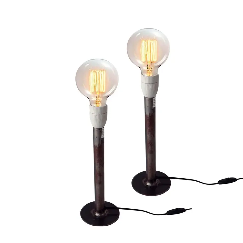 Tischlampen Leonardo aus Eisen, 2er-Set - Schwarz