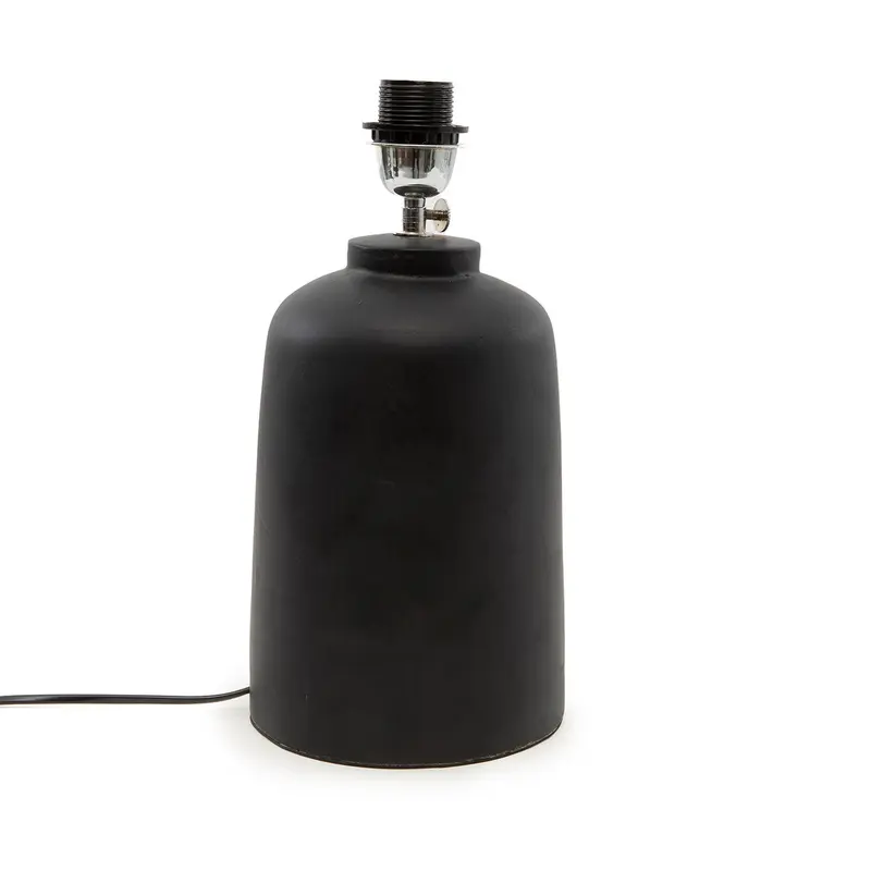 Tischlampenfuß – Schwarze Farbe, Terrakotta Material, E27 Fassung | Bazar Bizar Antwerp