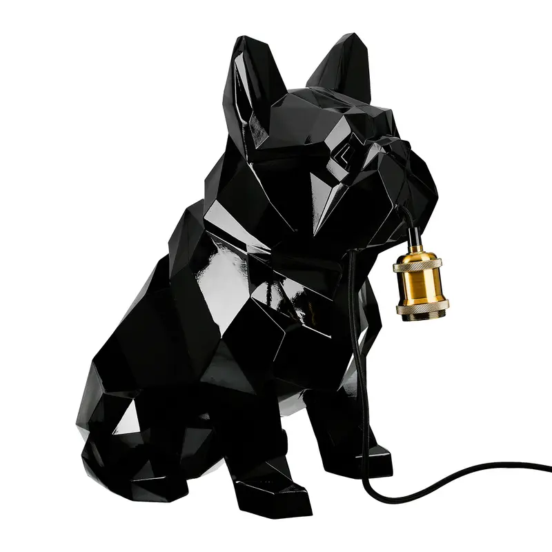 Tischleuchte – Glänzende Oberfläche, Bulldoggen Design, Schwarze Optik - Geo | Gilde