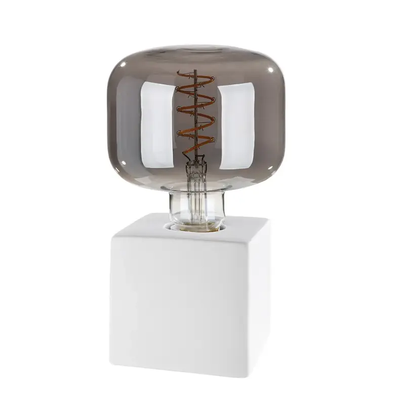 Tischleuchte – Glas Porzellan, LED Licht, Weiße Optik - Serie | Gilde