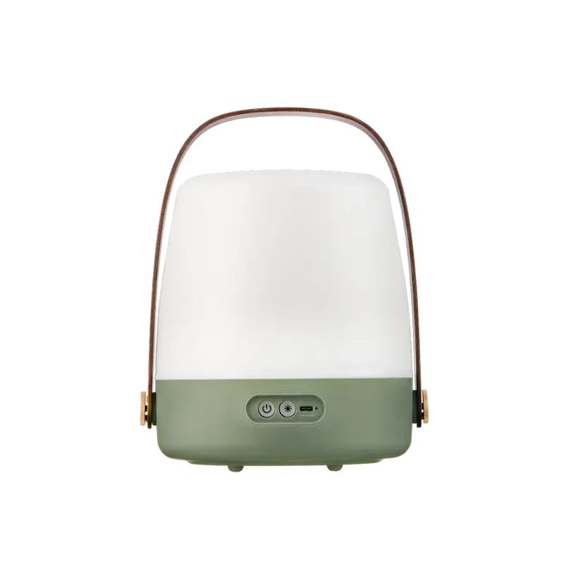 Tischleuchte in Petroleum mit dimmbarer warmweißer Beleuchtung, tragbarem Design und Holzgriff – Lite-Up | Kooduu