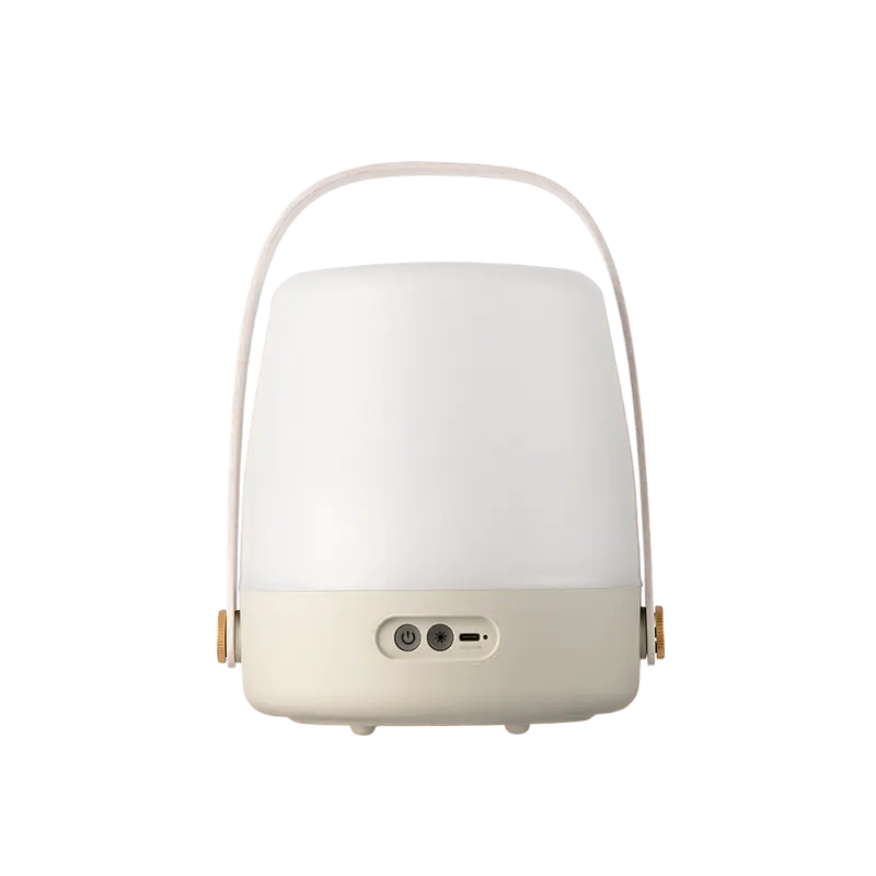 Tischleuchte in Sand mit dimmbarer warmweißer Beleuchtung, tragbarem Design und Holzgriff – Lite-Up | Kooduu