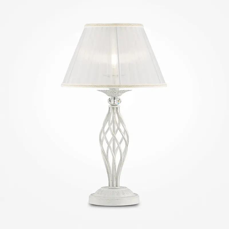 Tischleuchte – Weiß-Goldenes Metall, 1 × E14 Fassung, 40 W Leistung, 56,0 cm Höhe - Grace | Maytoni